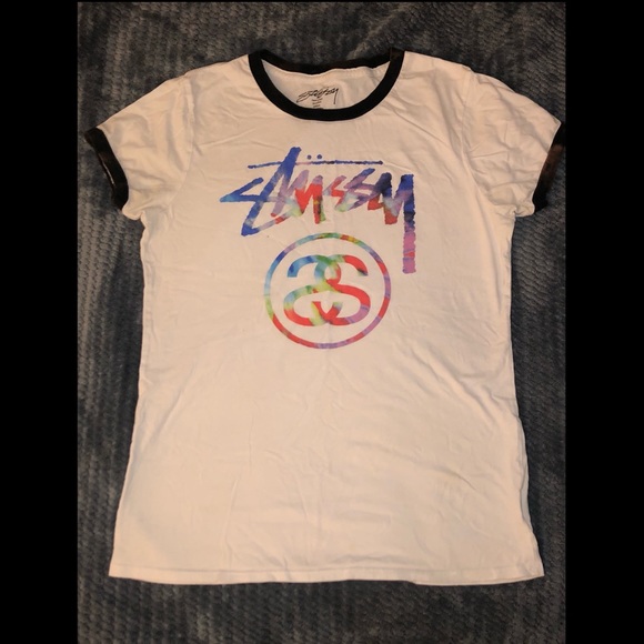 stussy rainbow shirt